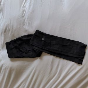 Lululemon black camo fast and free pants